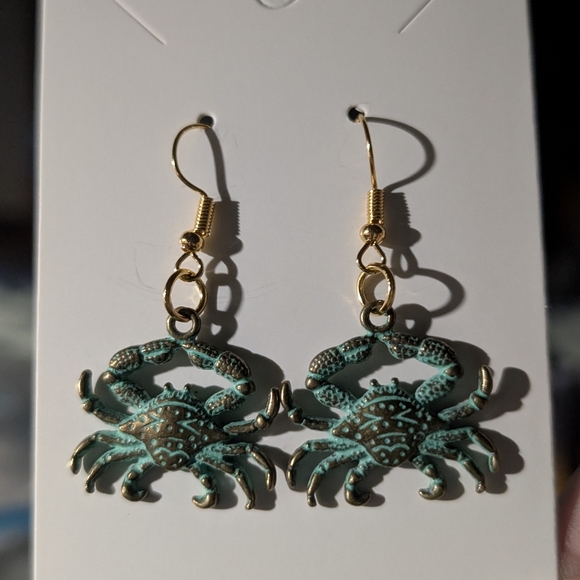 2 PC set! Bracelet/ Anklet 8.75 Inch & Earring Set Crabs - Picture 8 of 10